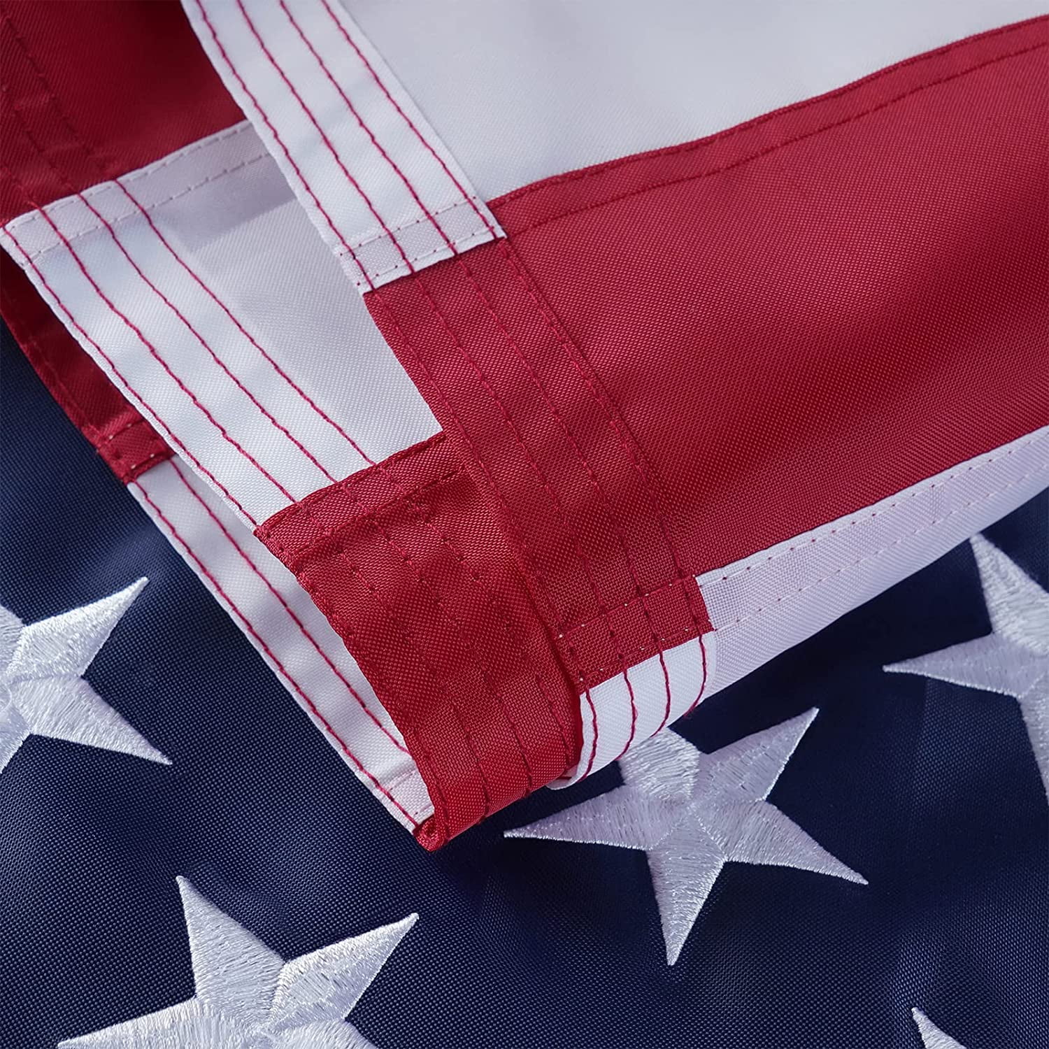 TOPFLAGS American Flag Sleeve 2.5x4 Outdoor US Flag Sleeved USA Flags 2.5x4 Ft Embroidered Stars Durable Nylon Flags Sewn Stripes