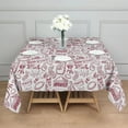 thumbnail image 3 of Red Football Event Elements Pattern Square Tablecloth,Waterproof Square Table Cover,Wipeable Spillproof Washable Table Cover for Home Kitchen Party Decor 52"x52"(132x132cm), 3 of 6