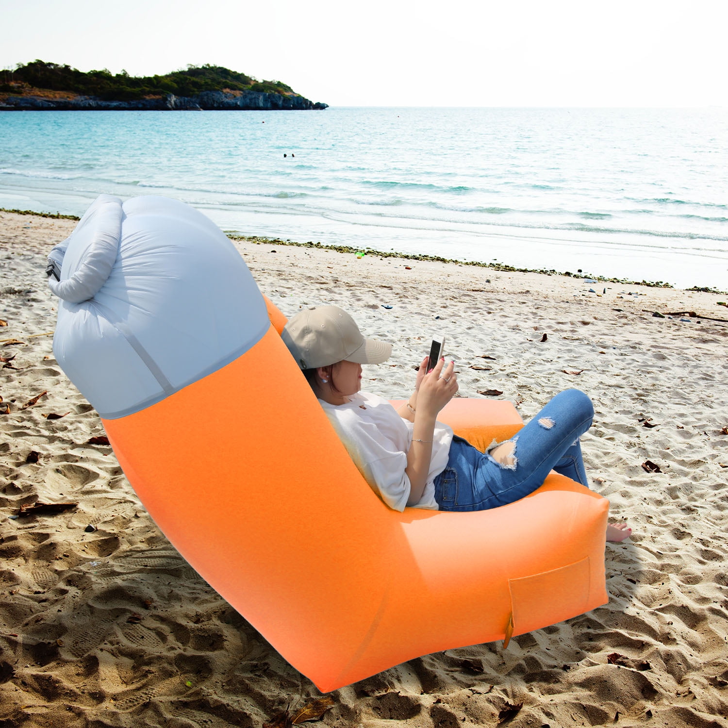 Inflatable Lounger Air Sofa Hammock-Portable,Water Proof& Anti-Air 