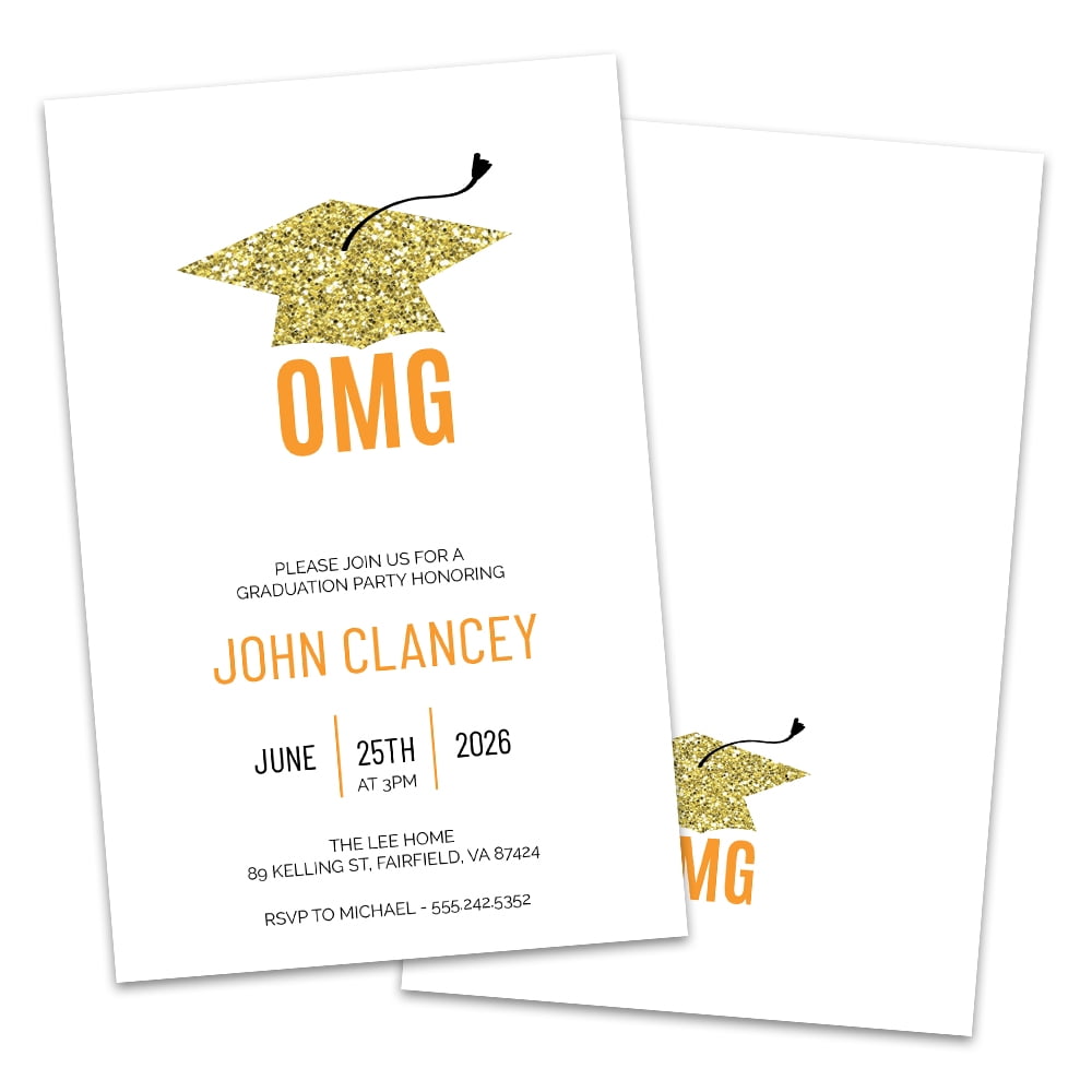 Personalized OMG Graduation Party Invitation