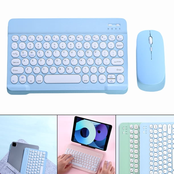 y ratón Juego recargable inalámbrico Bluetooth de 10 pulgadas, para para para 8TH para 9 - azul Macarena Teclado Bluetooth