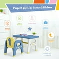 thumbnail image 6 of Gymax Kids Dinosaur Table and Chair Set Activity Study Desk w/ Building Blocks, 6 of 10