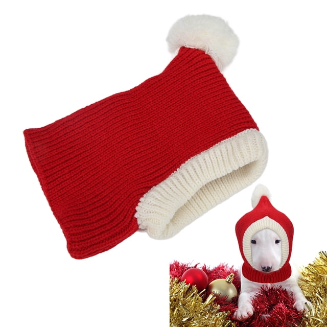Gorro de Navidad para Cachorros, Gorro de Invierno para Perros, Gorro de Punto Rojo para Mascotas, NaviDad, Invierno, Cálido, Para Perros Pequeños y Medianos, Cachorros, Gatos,