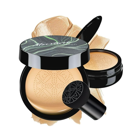 Mushroom Head Air Cushion CC Cream BB Cream Base de Maquillaje Corrector Hidratante Completa de Larga Duración Base Impermeable Maquillaje Incluso Tono de Piel Base de Maquillaje Primer (Beige Buff)