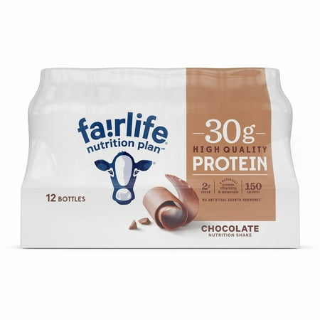 Fairlife Nutrition Plan High Protein Chocolate Shake, 12 (Best Nutrition Plan To Gain Muscle Mass)