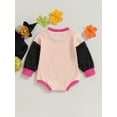 thumbnail image 4 of CIYCuIT Baby Girls Boys Halloween Sweatshirt Romper Mesh Long Sleeve Cute Ghost Letter Print Bodysuit Newborn Infant Casual Jumpsuit 3M 6M 12M 18M, 4 of 7