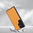 thumbnail image 2 of Magnetic For Samsung Galaxy S24 Ultra Phone Case,Compatible With Wireless Charging,Lychee Pattern PU Leather Back,Shockproof PC + TPU Hybrid Anti-fall Drop Protection,Rugged Thin Phone Case,Orange, 2 of 7