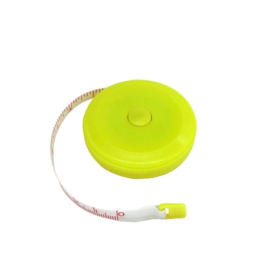 HOARBOEG 1Pcs Retractable Tape Measure 60 Inch, Soft Body Measuring Tape for Fabric Sewing, Tailor Push Button Flexible Ruler for Weight Loss Waist Measurements, Compact DIY Craft Tool