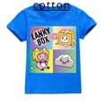 thumbnail image 2 of Camiseta de manga corta con estampado de dibujos animados para niños y niñas, estilo kawaii, informal, a la moda, de algodón, divertida, 2 of 4