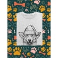 thumbnail image 3 of Corgi Portrait W Santa Hat T-Shirt Men -Image by Shutterstock, Male 4X-Large, 3 of 4