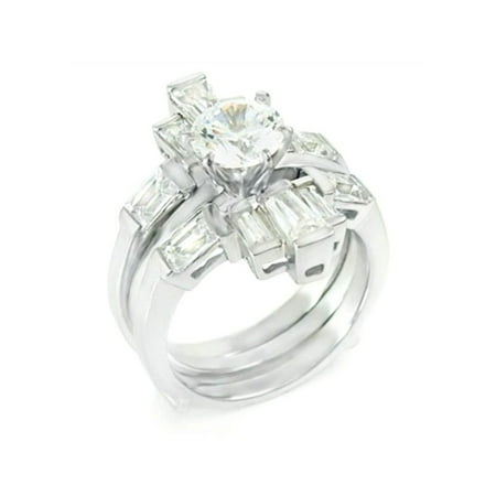 Stunning 1.75 ct Round Brilliant cut 925 Silver 2 piece Bridal Wedding ring designer Set