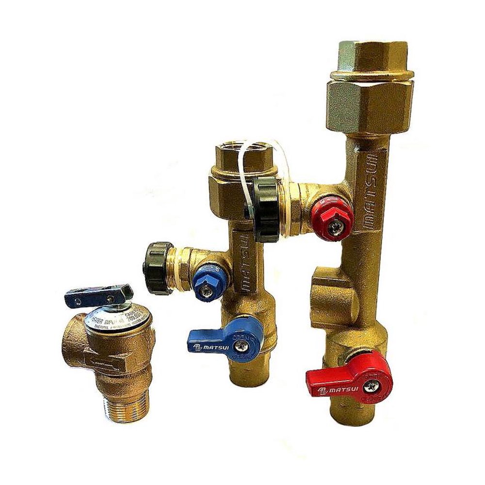 Matsui 3/4 inch, 3/4" Isolation Valve Kit with Pressure Relief Valve