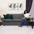 thumbnail image 2 of CHUN YI Housse de Canapé avec Housse de Coussin Séparée Extensible à Carreaux, 2 of 7