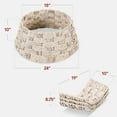 thumbnail image 3 of Best Choice Products 24in Basket Woven Hyacinth Christmas Tree Collar, Skirt Accessory w/ Cord Cut-Out - Transparent White, 3 of 10