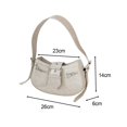 thumbnail image 7 of Milageto Womens Shoulder Bag Dumpling Bag Trendy Portable Lady Zipper Closure Handbag Beige, 7 of 7