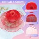 thumbnail image 3 of Uxcell Ruffle Lace Trims, Retro Organza Fabric Trim Tulle Decorative Ruffle Lace Border para costura DIY en rojo coral, 3 of 6