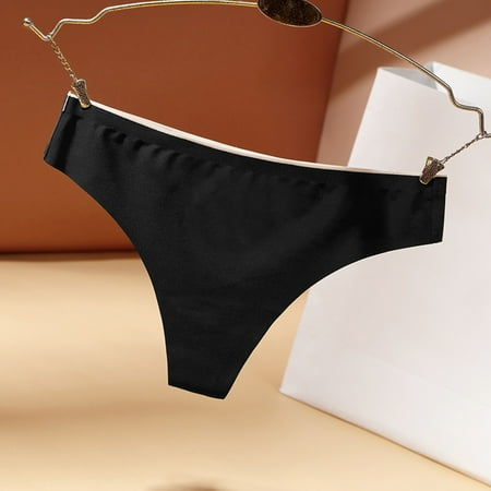

Hunpta Underwear Women Sexy Thong Ice Silk Quick Dry Seamless Yoga Thong