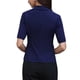 thumbnail image 3 of Blazer de manga corta para mujeres, chaqueta de traje de oficina casual de verano, botón, color azul oscuro, 3 of 6