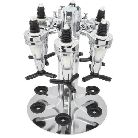 

BTIHCEUOT Portable Home Bar 6 Bottle Liquor Holder Professional Dispenser Drinking Liquor Dispenser Beverage Dispenser