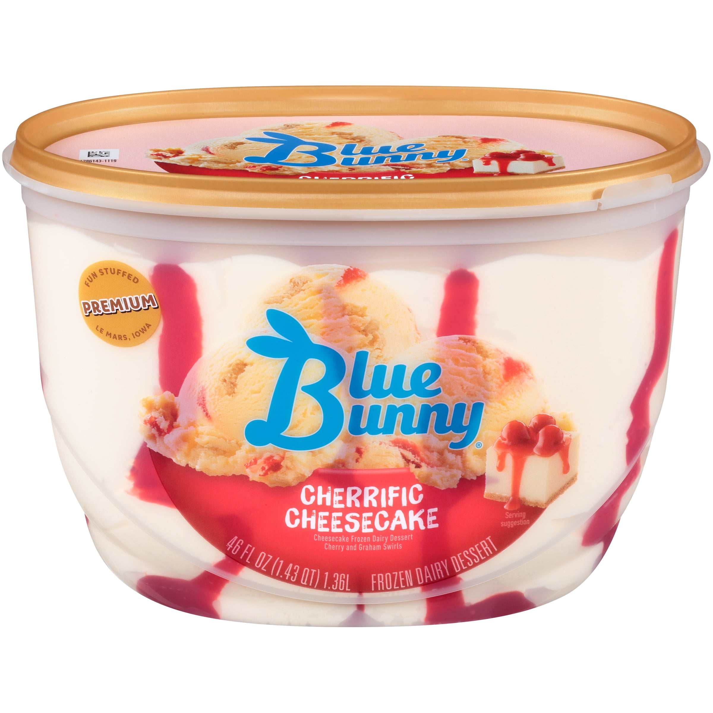 Blue Bunny Cherrific Cheesecake Frozen Dairy Dessert 46 Fl Oz Walmart Com Walmart Com