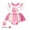 1#Pink, variant on Disney Winnie the Pooh Baby Boys Girls 2 Pcs Graphic Tee with Striped Overall Sets Newborn to Infant