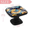 thumbnail image 4 of 4 Pcs Square Cabinet Handle Drawer Pulls Sunflower Butterfly Knobs with Screws Furniture Office Cabinet Knob Decoration, 4 of 7