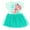 Turquoise, ariel, variant on Disney Frozen Elsa Princess Anna Toddler Girls Tulle Dress Toddler to Little Kid