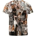 thumbnail image 2 of Crazy Cat All Over Adult T-Shirt, 2 of 2