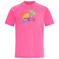 thumbnail image 1 of Kanu Surf Girls' Jade UPF 50+ Sun Protective Rashguard Swim Shirt, Sunset Neon Pink, 3T, 1 of 2