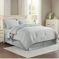 thumbnail image 2 of JML 8 Piece Bed In A Bag, Cationic Dyeing Cozy Comforter Bedding Set (Queen, Grey), 2 of 6