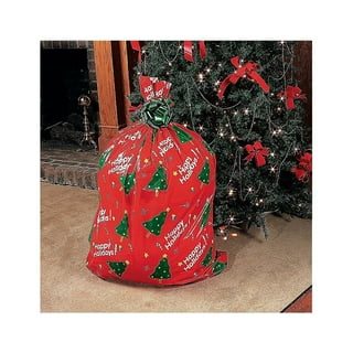 Red Plastic Gift Sacks, 2 mil thick Jumbo 24x6x42, 10 pack