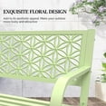 thumbnail image 3 of VINGLI 2-3 Person Metal Outdoor Bench with Floral Back, Waterproof Frame - Green, 3 of 16