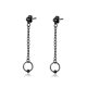 thumbnail image 1 of Pendientes de joyería Unisex para hombre, hoja negra, cruz puntiaguda, hoja de cono colgante, 1 of 4