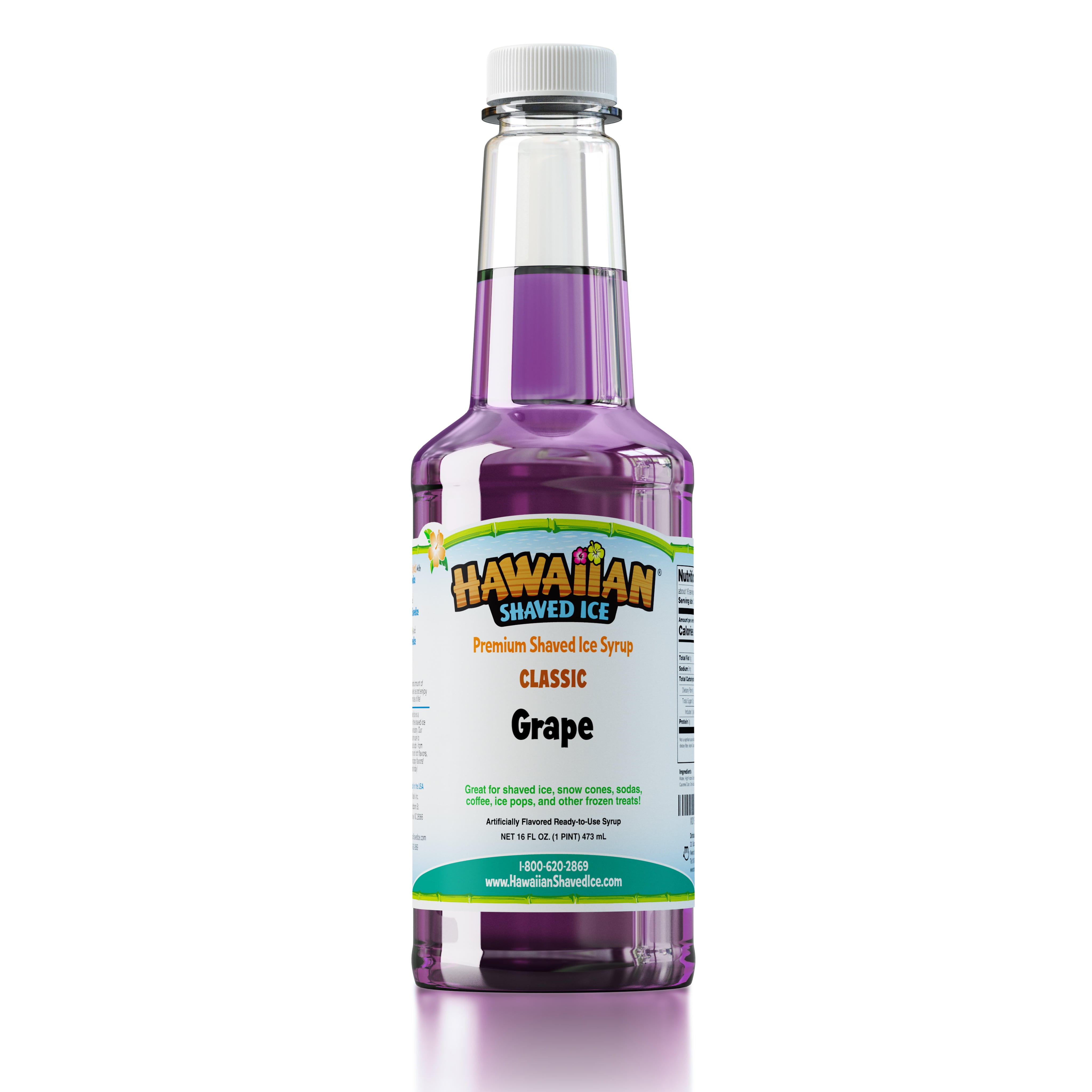 Hawaiian Shaved Ice Grape Flavor Snow Cone Syrup, 16 fl oz