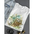 thumbnail image 3 of Watercolor Owl Forest Animals T-Shirt Women -Image by Shutterstock, Female Small, 3 of 4