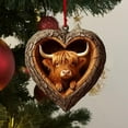 thumbnail image 6 of Heart-Shaped Tree Hole Animal Pendant - Cute Festive Hanging Decor, Animal-Shaped Heart Ornament for Home/Christmas Tree, Lightweight Resin Craft, Perfect for Holiday Season & Home Decoration, D, 6 of 7