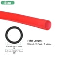 thumbnail image 3 of Tubo de silicona Uxcell 3/8 pulgadas ID x 15/32 pulgadas OD tubo de goma de silicona para vacío 3 pies manguera de agua de alta temperatura aire rojo, 3 of 7