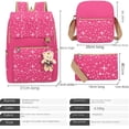 thumbnail image 2 of Mochila estilo universitario mochila de oso niñas estudiantes de secundaria mochila escolar de tres piezas, 2 of 6
