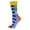 Yellow/Blue, variant on Sierra Socks Cotton Crew Balloon and Stripe Pattern Socks (Shoe Size: 4-10, TURQUOISE GRAY)