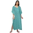 thumbnail image 4 of Moomaya Womens Long Maternity Kimono Sleeves Button Down Maxi Dress Kaftan, 4 of 5