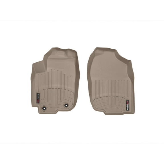 WeatherTech Custom Fit FloorLiners compatible with 2016-2018 Toyota RAV4 - 1st Row (Driver & Passenger), Tan
