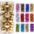 thumbnail image 2 of 24/36 piezas de bolas de Navidad en caja para decoración de árbol de Navidad, colgante para Año Nuevo, decoración del hogar, accesorios de bolas de Navidad 2024, 2 of 5