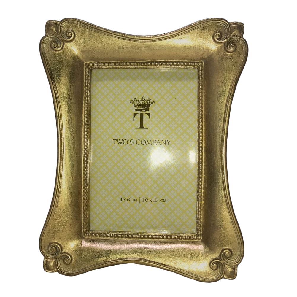 Two's Company 4x6 Gold Foil Frames Baroque