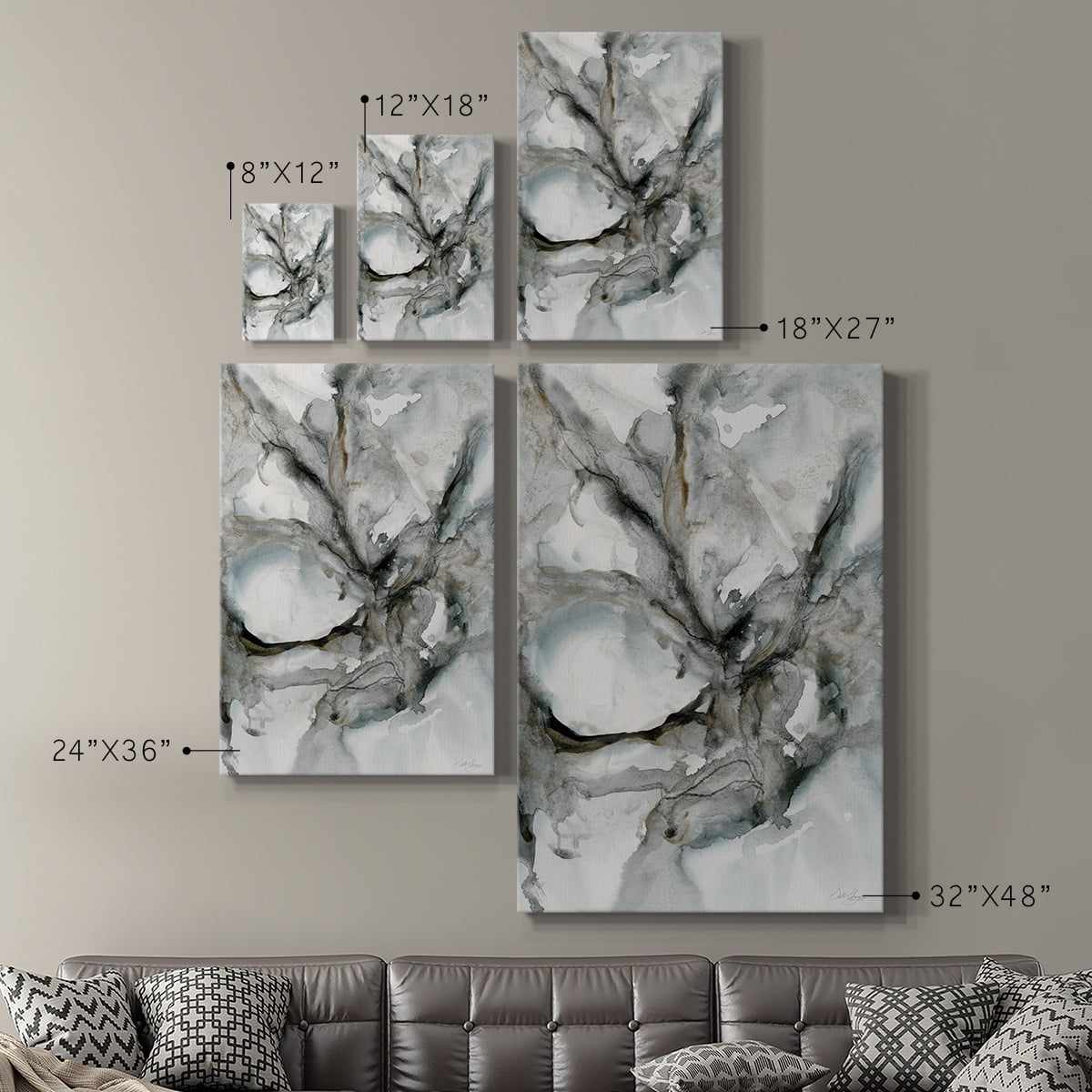 Marble Harmony Premium Gallery Wrapped Canvas - Ready to Hang