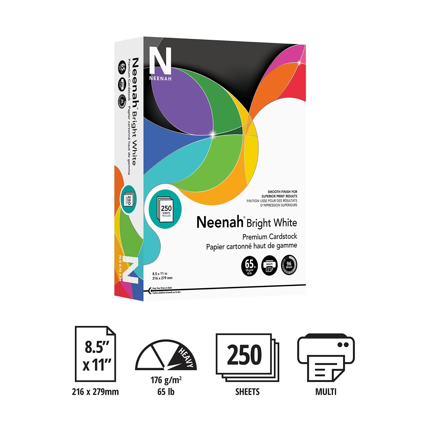 Neenah Bright White Premium Cardstock, 8.5