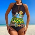 thumbnail image 2 of My Singing Monsters One-Piece Swimwear Sexy Mesh Monokini Swimsuit with Detachable Padding Bathing Suit Swimdress 2XL, 2 of 7