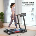 thumbnail image 3 of Naipo  Manual Incline Treadmill with Smart APP 3% Foldable 9 mph Running Machine 286LBS Electric Treadmill for Home Gym   Gifts for Dad, 3 of 10