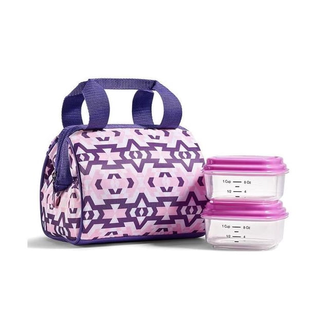 Medport 397LS1514 Fit & Fresh Riley Lunch Bag Set, Pink & Purple