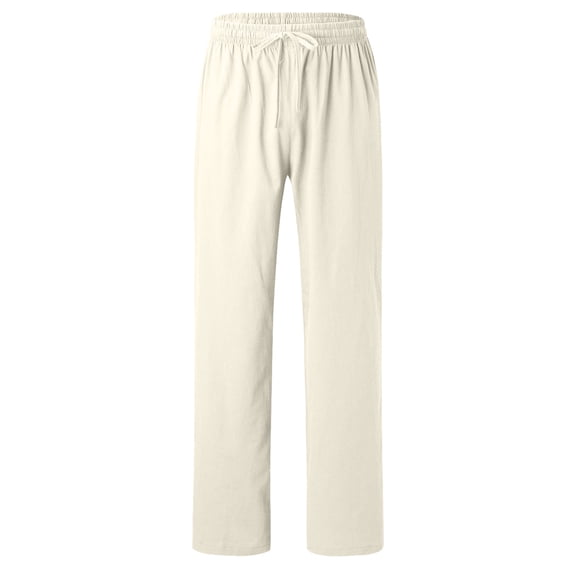 Vedolay Work Pants For Men Pants for Men Relaxed Fit Drawstring Loose Fit Mens Sweatpants with Pockets Fashion Solid Color Cargo Pants,Beige XXL