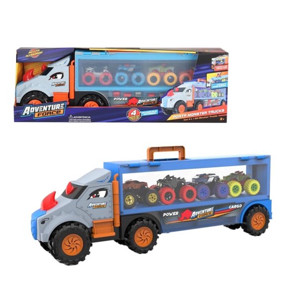 Trailer Monster Truck Adventure Force Mini Rhino Gris